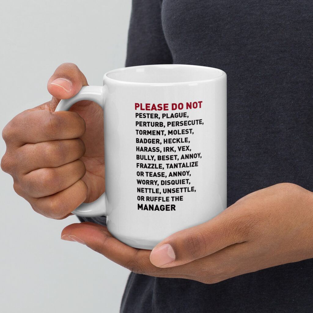 PDN Manager White glossy mug